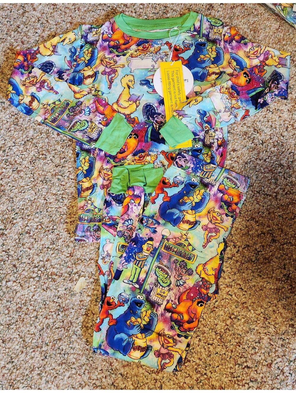 5t bamboo pajamas sesame street